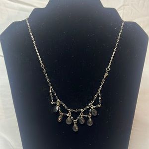 Gunmetal & black necklace